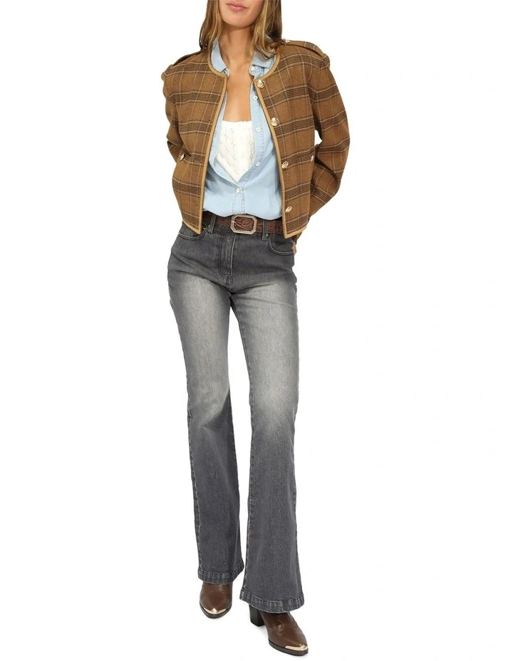 Top Score Bootleg Jean in Medium Black Wash image 2