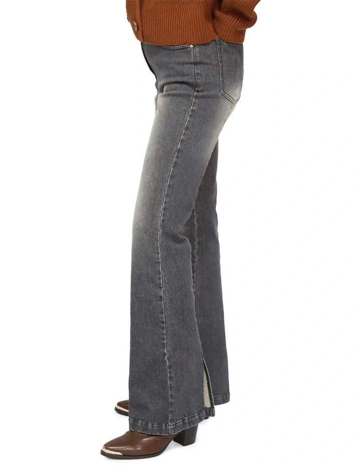 Top Score Bootleg Jean in Medium Black Wash image 3