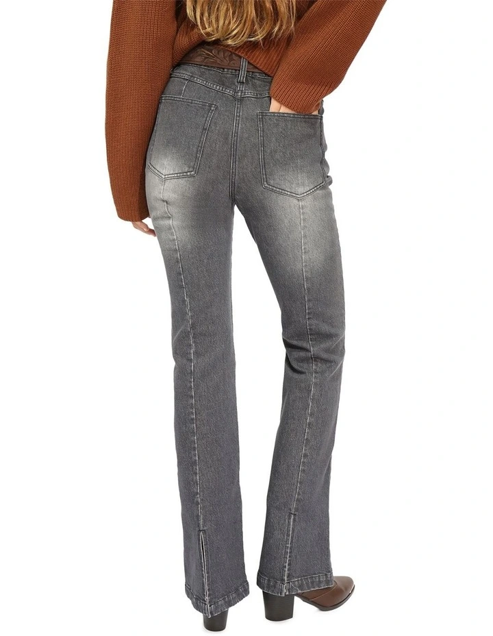 Top Score Bootleg Jean in Medium Black Wash image 4