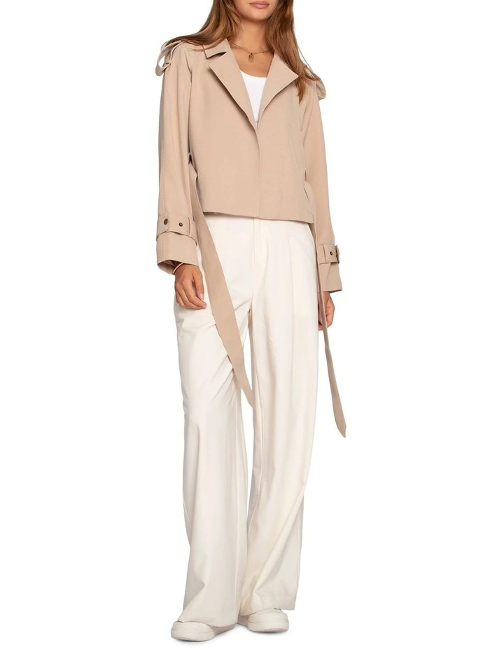 Fast Car Trench Jacket in Light Camel image 2