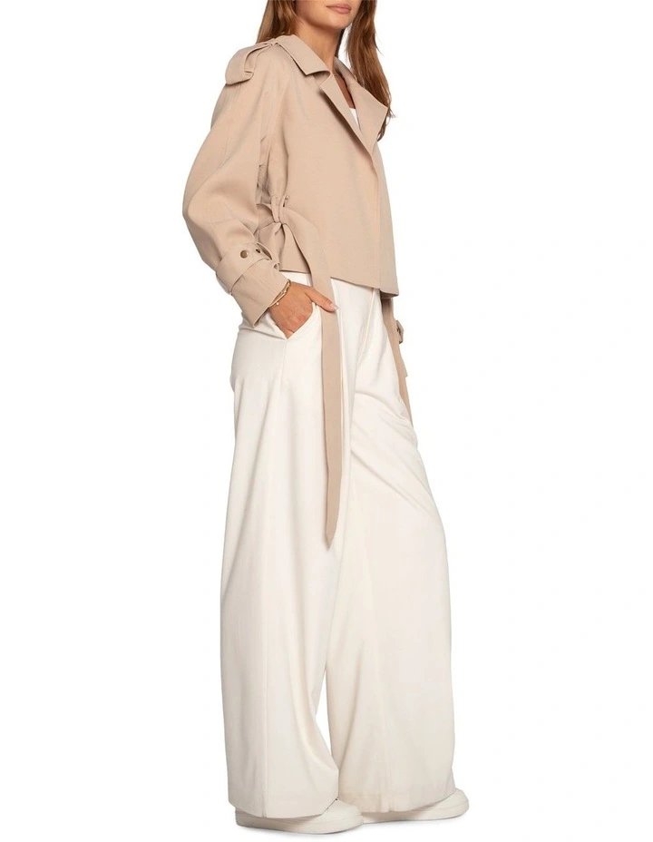Fast Car Trench Jacket in Light Camel image 3