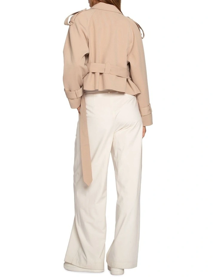 Fast Car Trench Jacket in Light Camel image 4