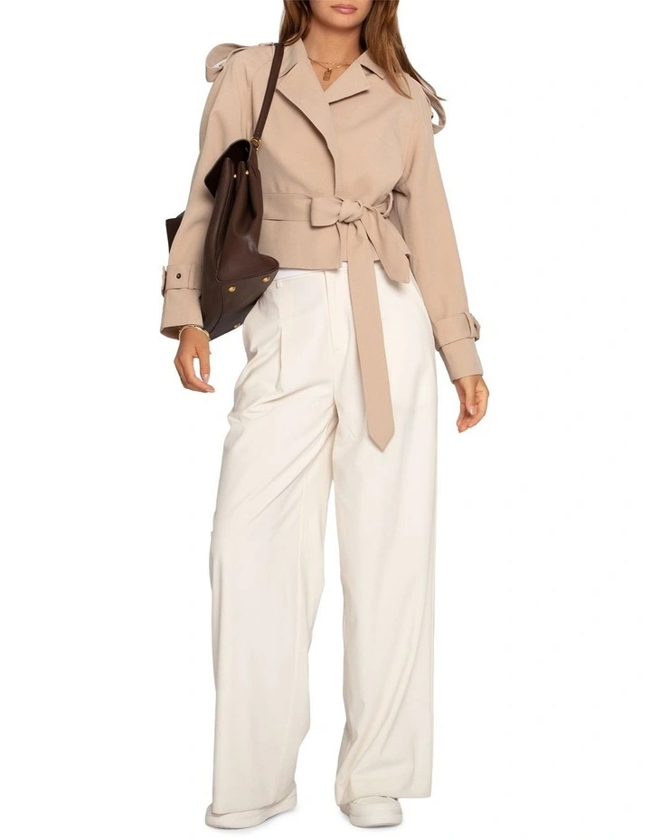 Fast Car Trench Jacket in Light Camel image 5