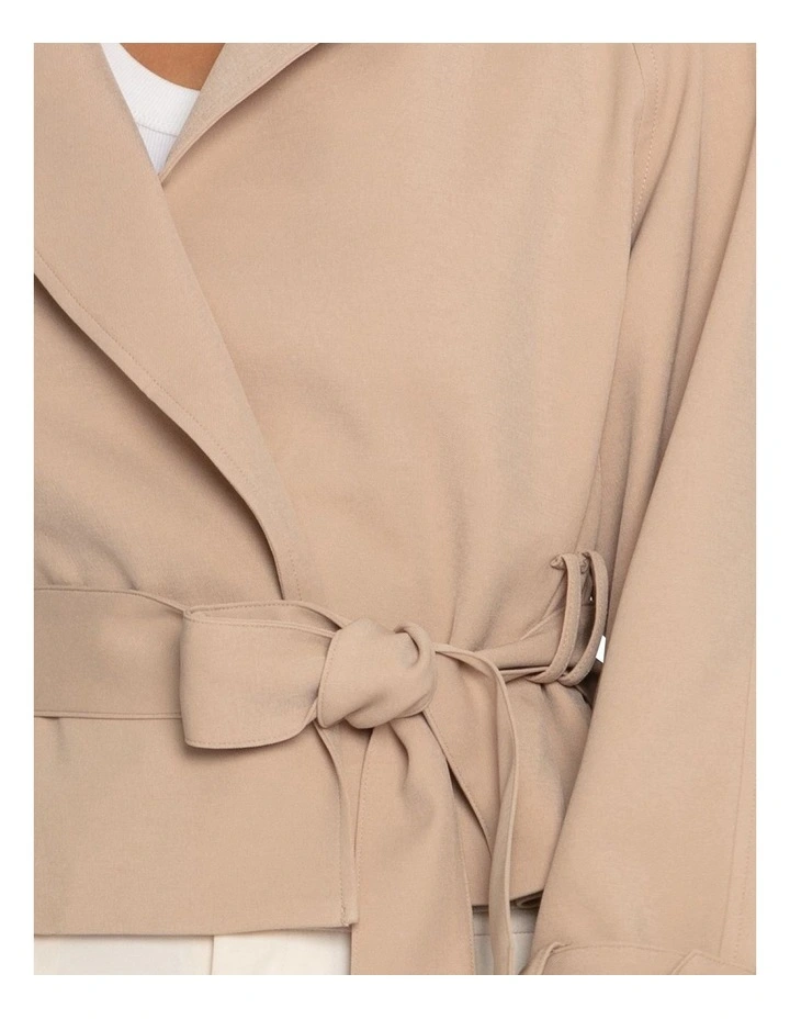 Fast Car Trench Jacket in Light Camel image 6
