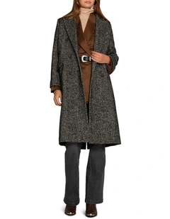 Wherever I Go Tweed Coat in Black