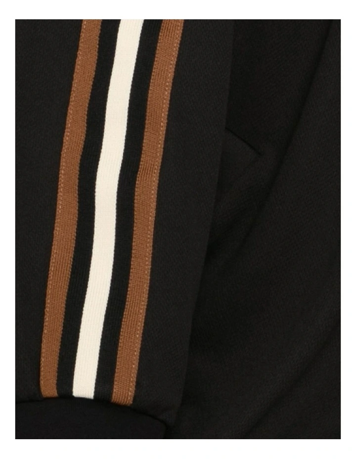 Ready To Go Striped Sleeve Jacket in Black image 7