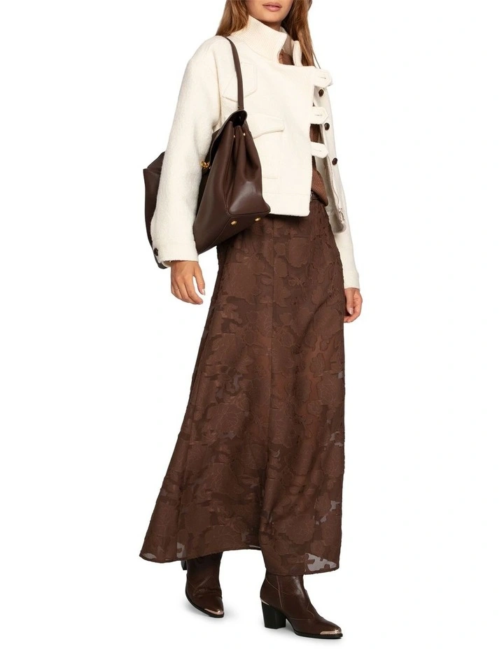 Crystal Skies Cropped Wool Rib Jacket in Cream image 5