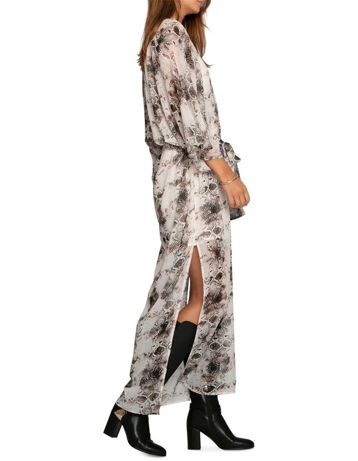 Heart On Fire Snake Print Kaftan in Multi image 3