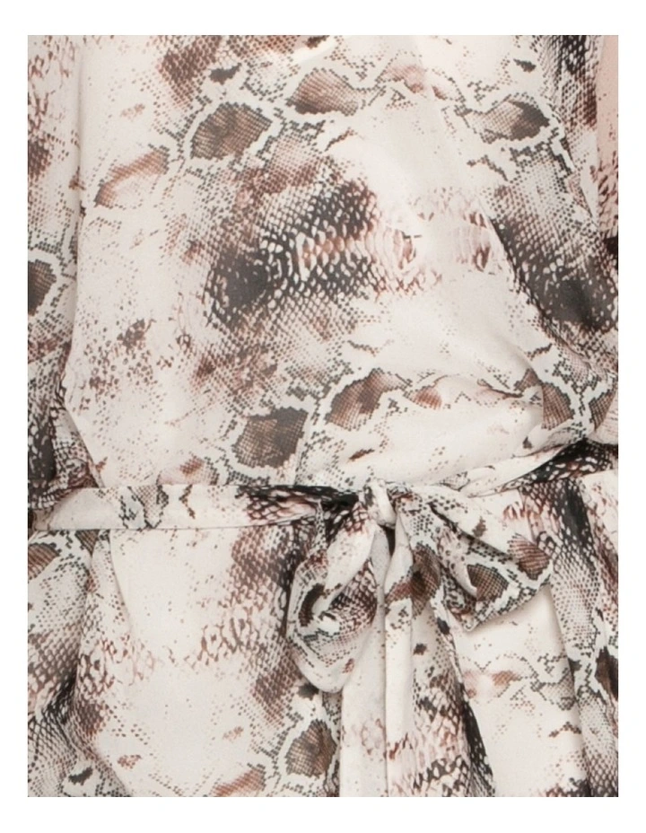 Heart On Fire Snake Print Kaftan in Multi image 7