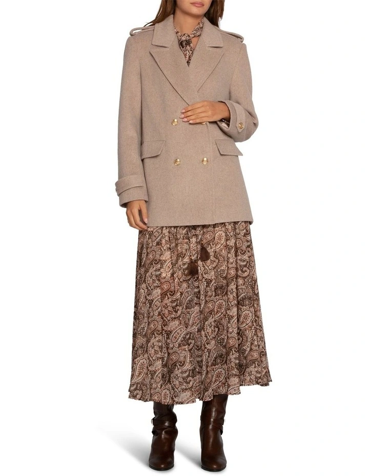 Waterfall Printed Maxi Dress in Brown image 6