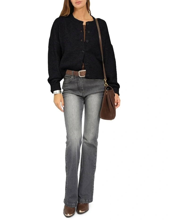 Soft Haven Cardigan in Black image 6