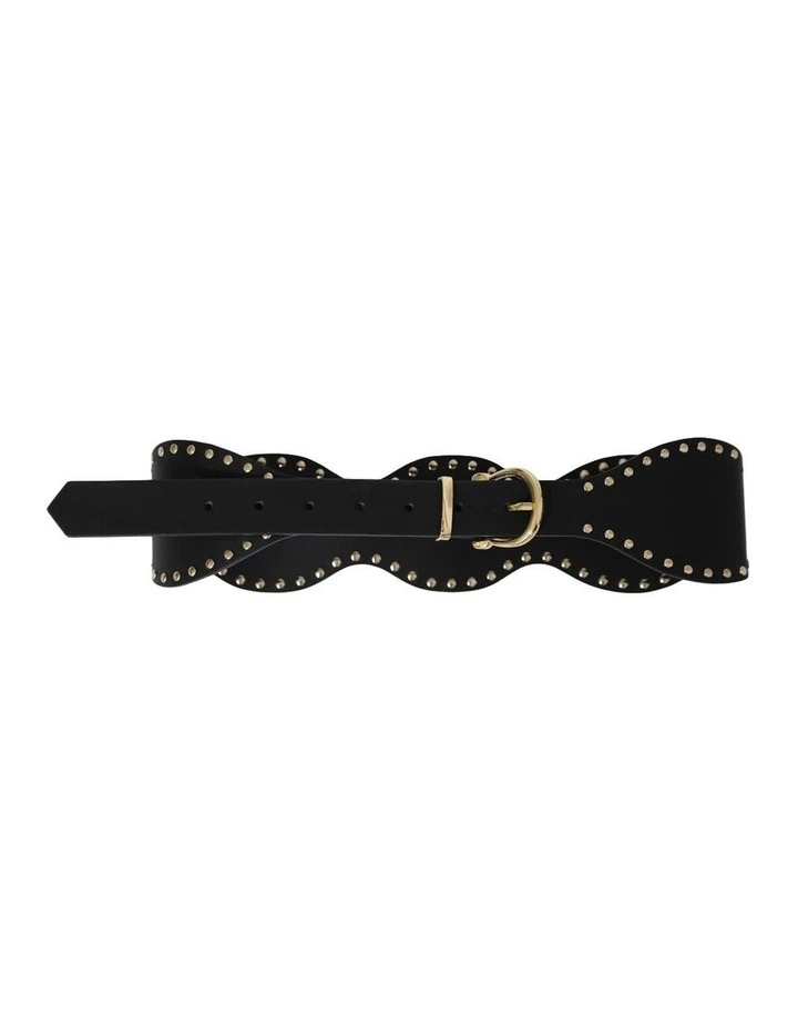 No Other Love Leather Studded Belt in Black image 4