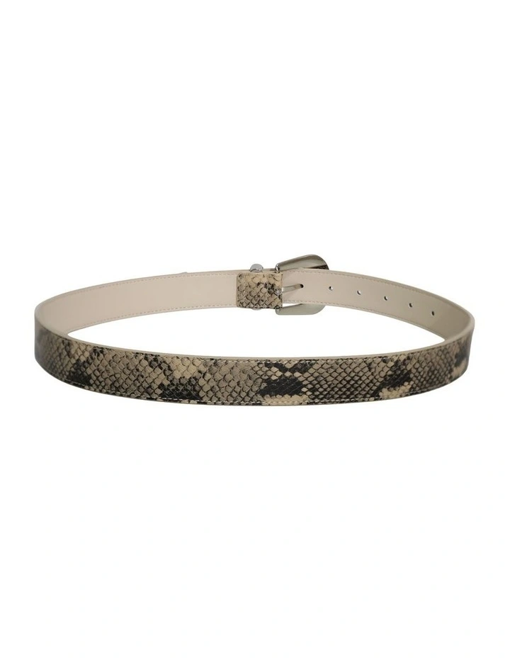 Reset Western Belt in Snake Print image 4