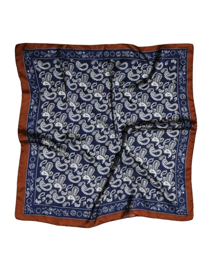 Library Romance Fashion Scarf in Navy and Rust image 2