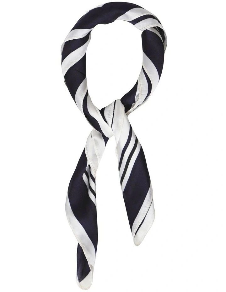 Labyrinth Fashion Scarf in Navy Stripe image 3