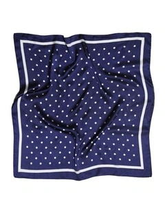 Margot Fashion Scarf in Navy Polka Dot