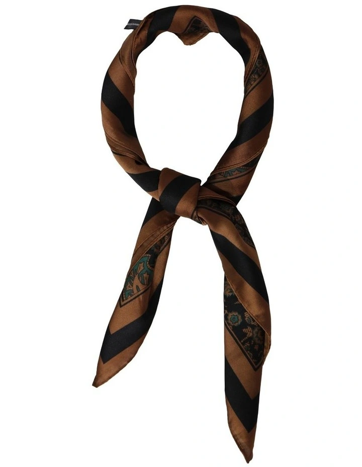 Still Of Night Fashion Scarf in Black Paisley image 3