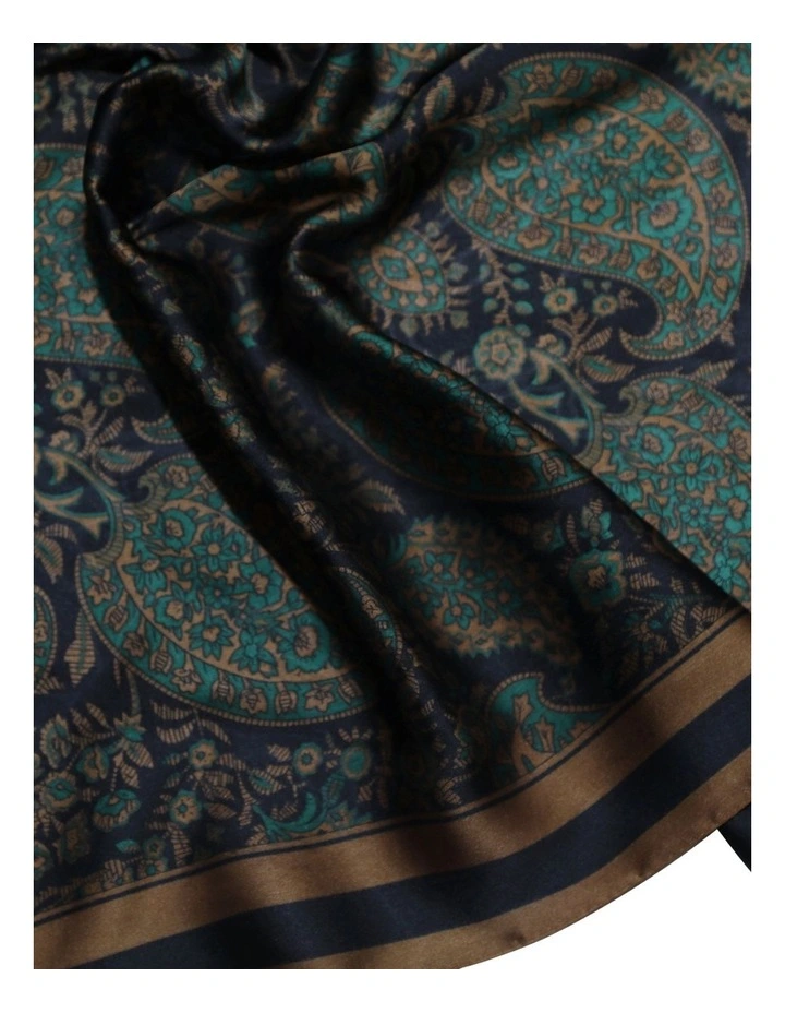 Still Of Night Fashion Scarf in Black Paisley image 4