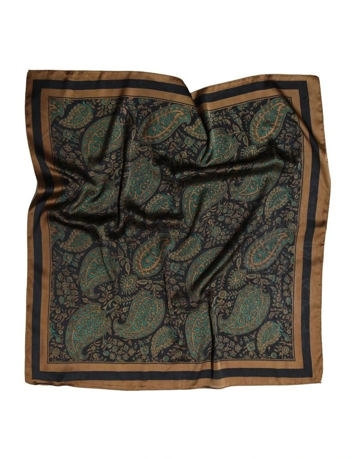 Still Of Night Fashion Scarf in Black Paisley image 5