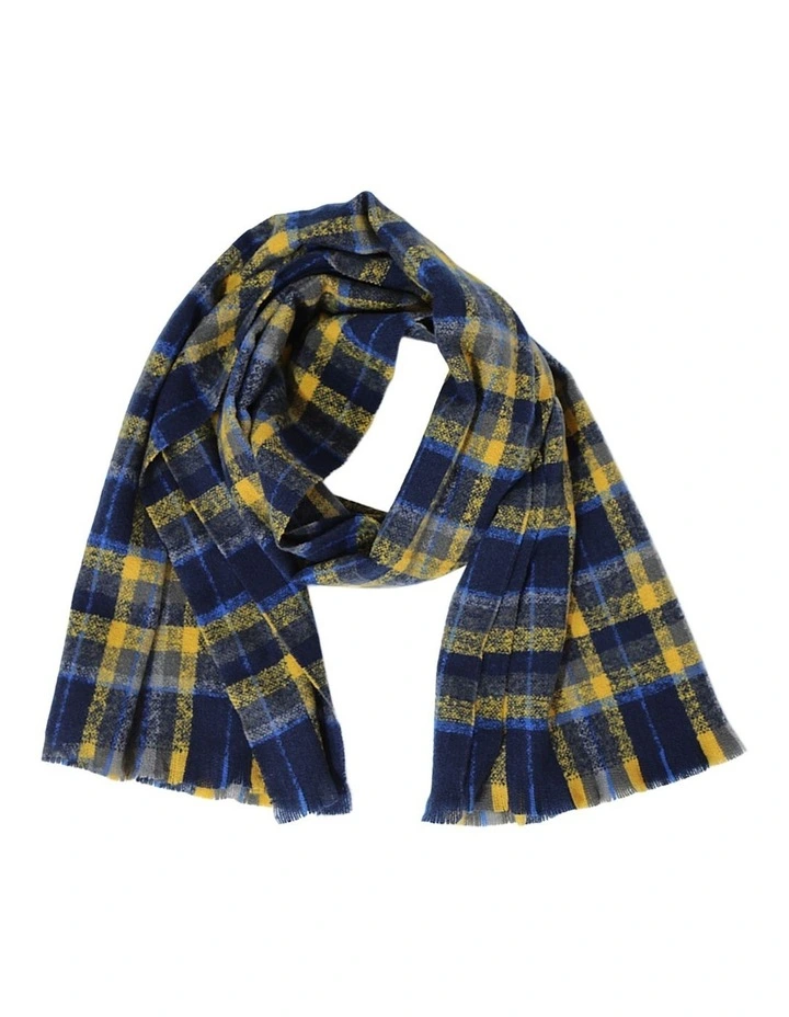 Love Train Scarf in Blue and Yellow Plaid image 1