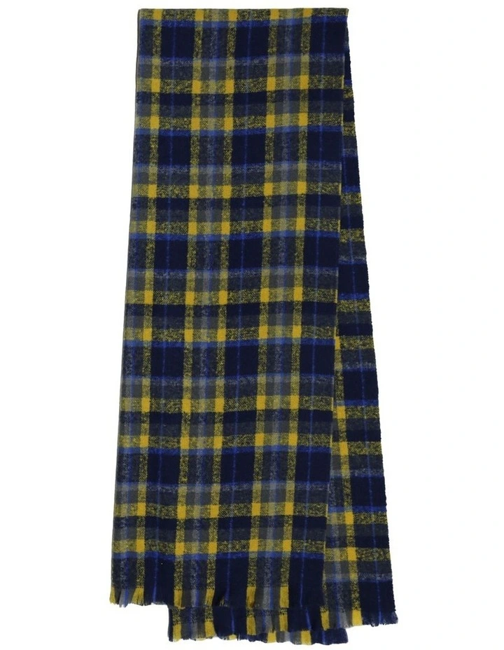 Love Train Scarf in Blue and Yellow Plaid image 2