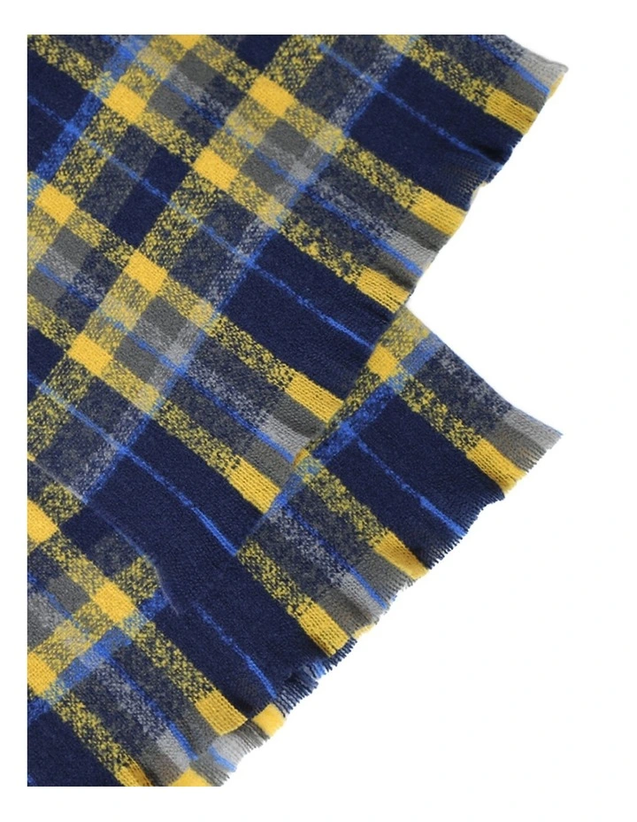 Love Train Scarf in Blue and Yellow Plaid image 4