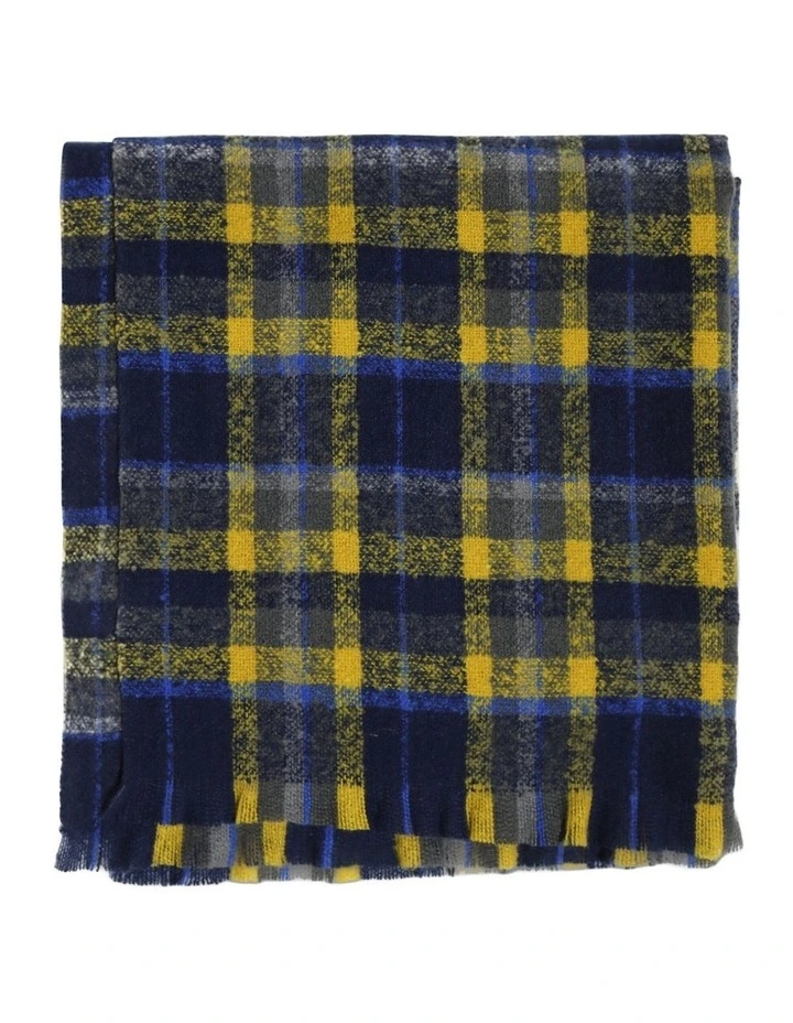 Love Train Scarf in Blue and Yellow Plaid image 5