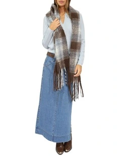 Born This Way Scarf in Brown and Blue