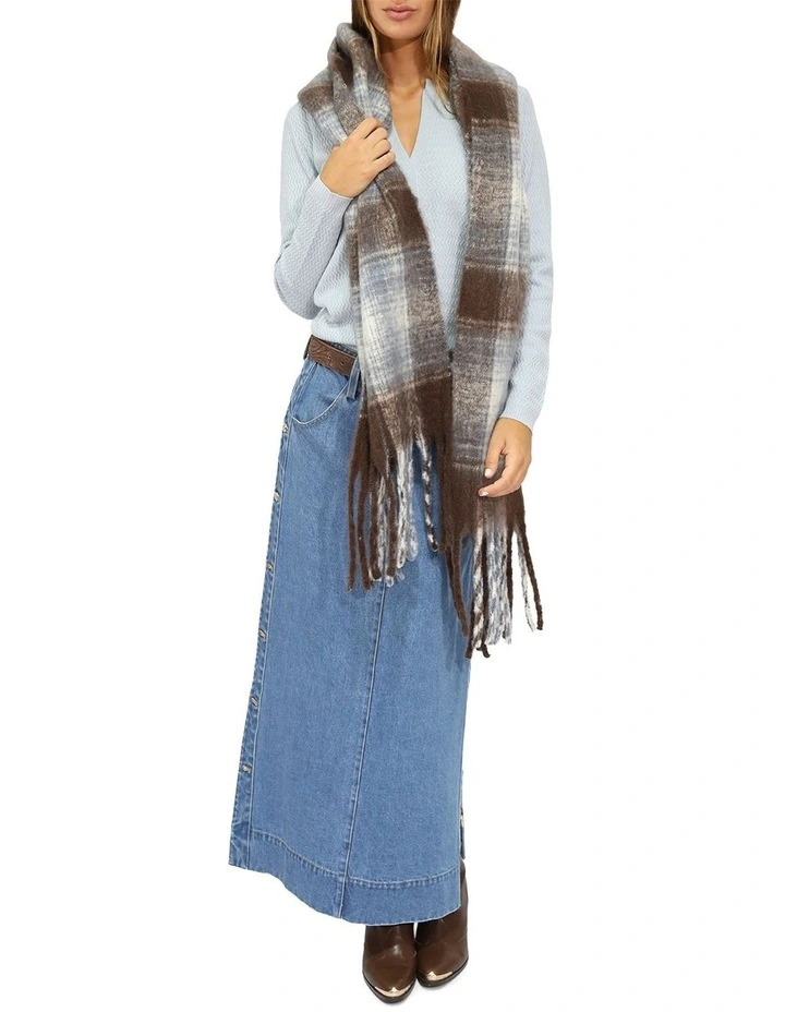 Born This Way Scarf in Brown and Blue image 1