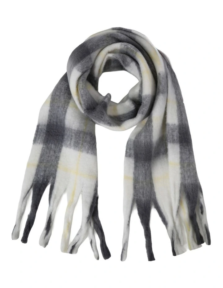 Easy Does It Scarf in Yellow and Grey image 2