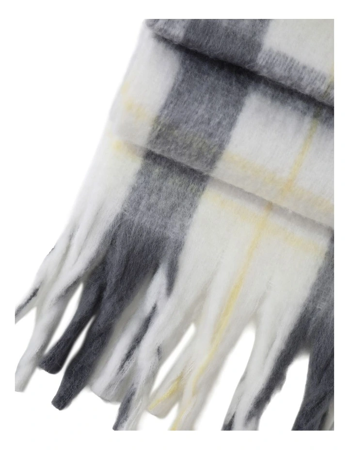 Easy Does It Scarf in Yellow and Grey image 3