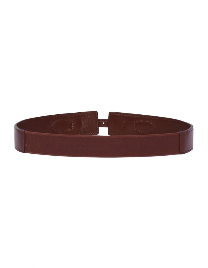 London Fog Leather Waist Belt in Burgundy image 3