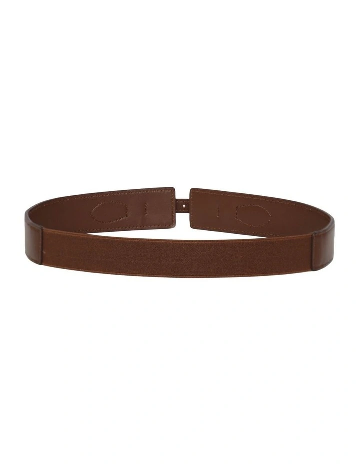 London Fog Leather Waist Belt in Chocolate image 2