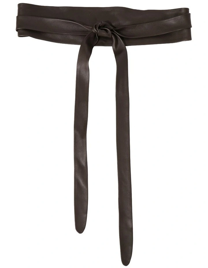 Odyssey Soft Wrap Leather Belt in Chocolate image 2