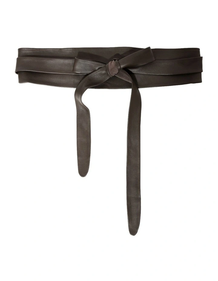 Odyssey Soft Wrap Leather Belt in Chocolate image 4