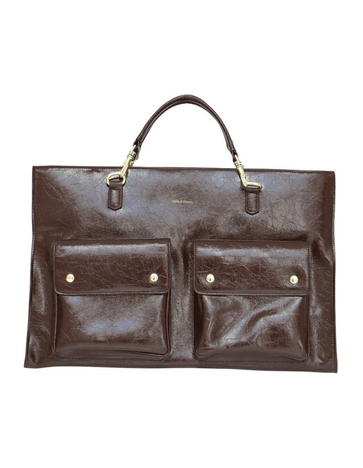Reflections Leather Shoulder Bag in Chocolate image 1
