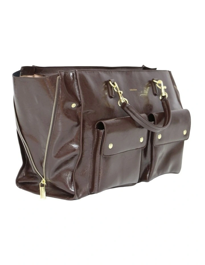Reflections Leather Shoulder Bag in Chocolate image 7