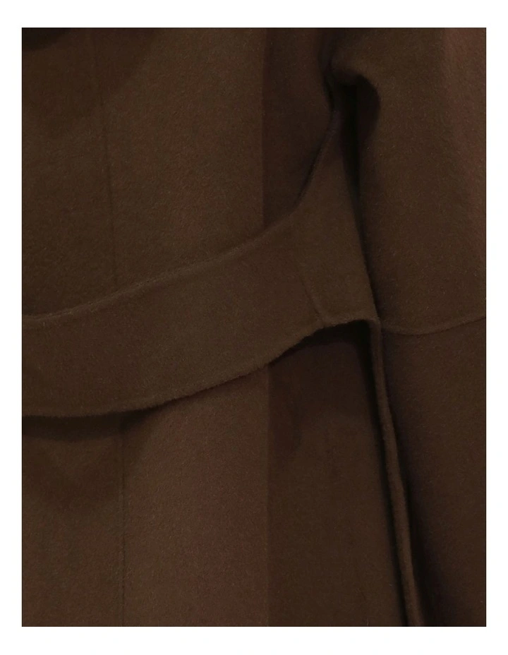 Walk This Way Wool Blend Oversized Coat in Chocolate image 7