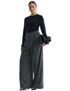 Holly Fine Wool Knit Jumper in Black