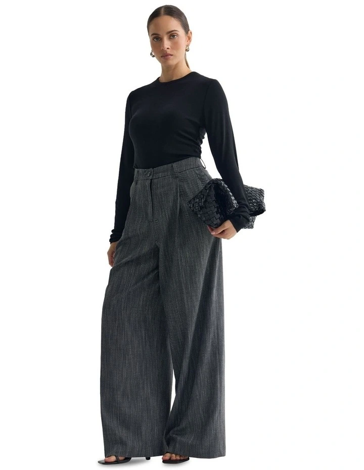 Holly Fine Wool Knit Jumper in Black image 1