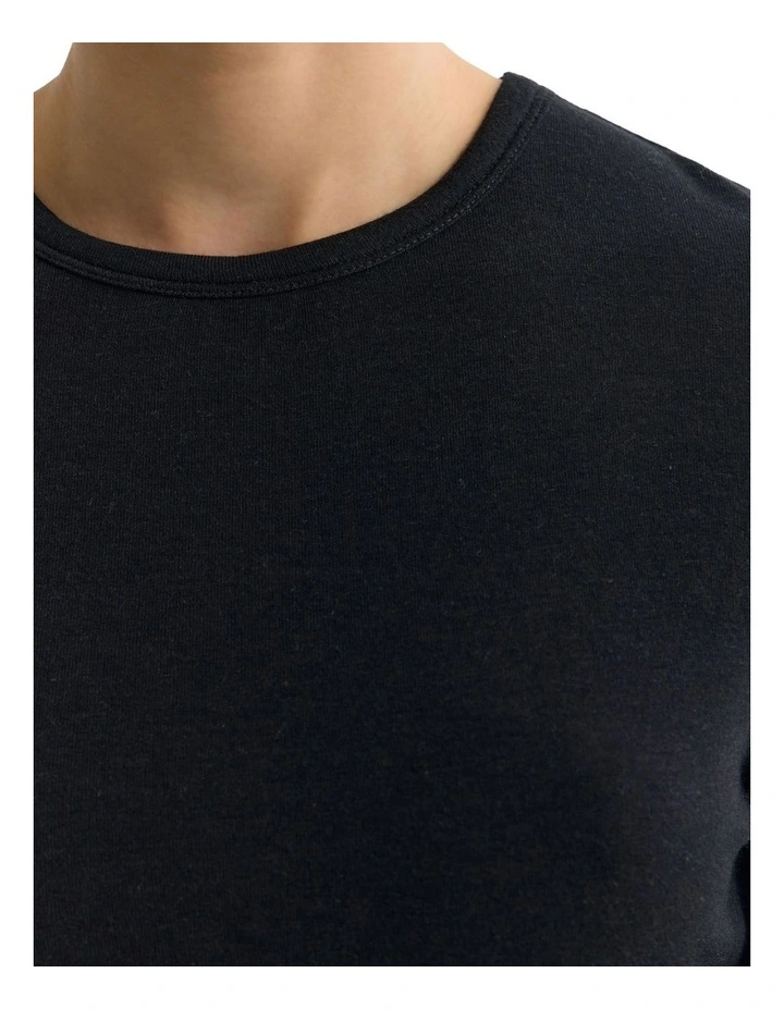 Holly Fine Wool Knit Jumper in Black image 6