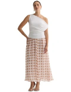 Nova Printed Skirt in Mocha