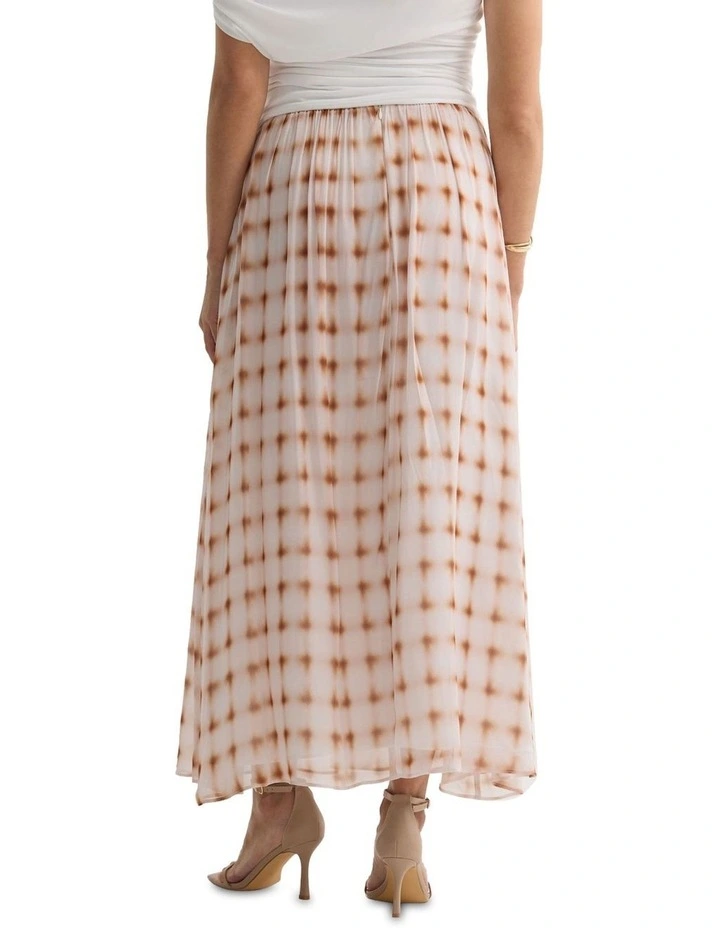 Nova Printed Skirt in Mocha image 2