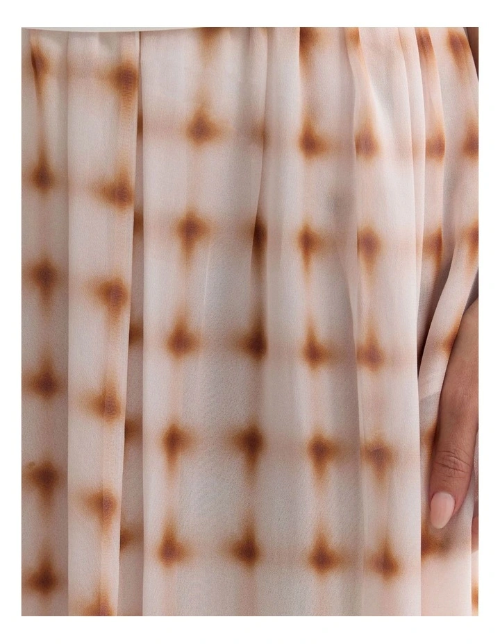 Nova Printed Skirt in Mocha image 6
