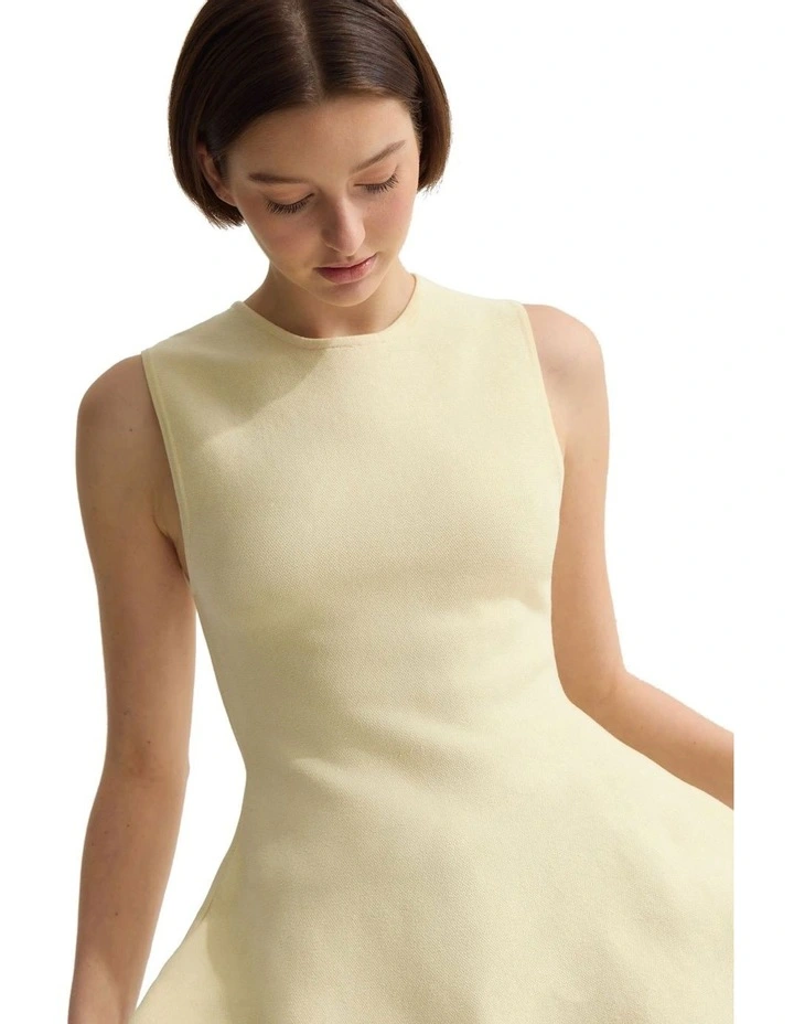 Margot Knitted Peplum Top in Buttercup image 4
