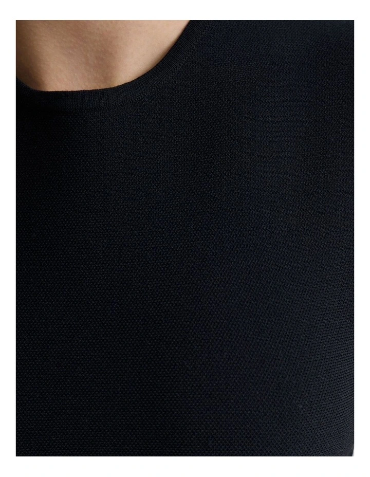 Margotknitted Peplum Top in Black image 6