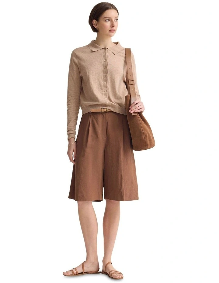 Pinky Cashmere Cardigan in Sand image 1