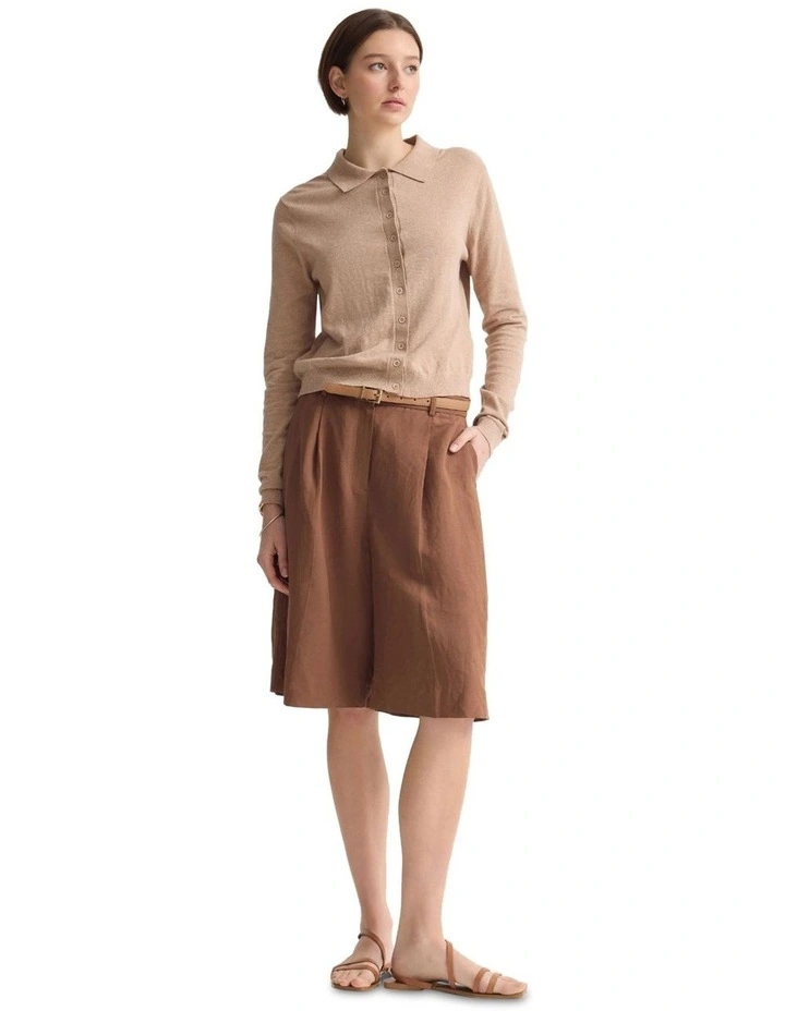 Pinky Cashmere Cardigan in Sand image 5