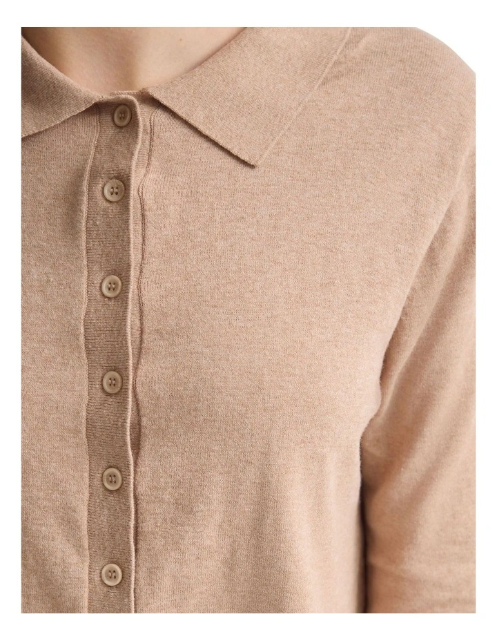 Pinky Cashmere Cardigan in Sand image 6