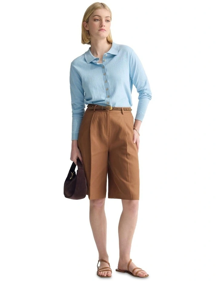 Pinky Cashmere Cardigan in Blue image 1